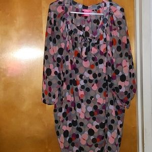 woman within polka dot tie blouse plus sizetop 5x